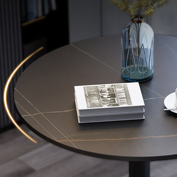 Modern Style Tulip Dining Table Sintered Stone Round Table for Dining Room