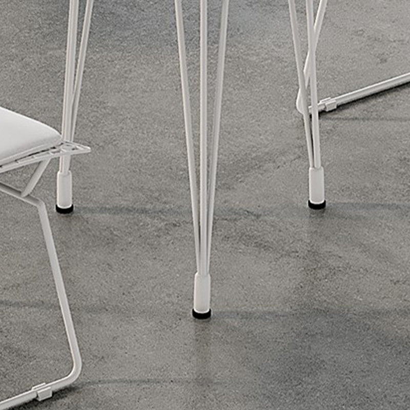 Outdoor Tripod Dining Table Modern Stone Top Metal Base Dinner Table