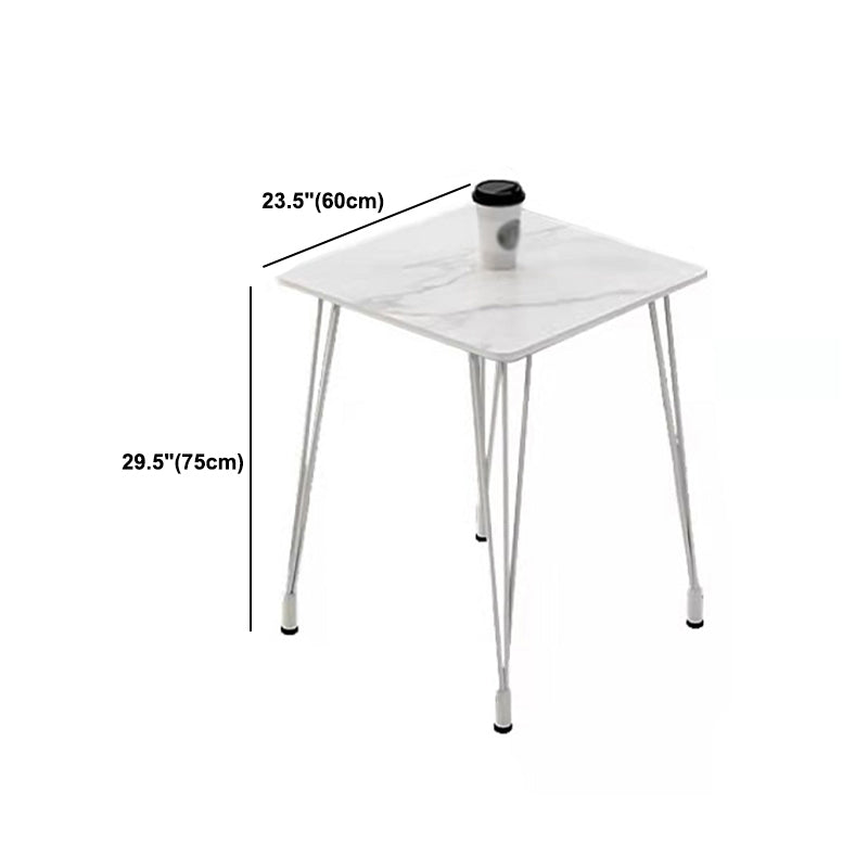 Outdoor Tripod Dining Table Modern Stone Top Metal Base Dinner Table