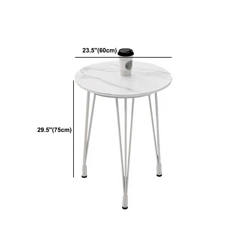 Outdoor Tripod Dining Table Modern Stone Top Metal Base Dinner Table