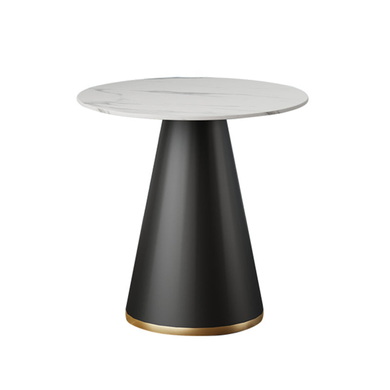 Modern Style Dining Table Sintered Stone Table with Metal Base for Dining Room