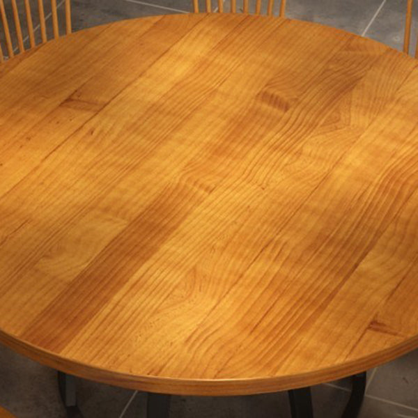 Modern Style Dining Table Solid Wood Round Dinner Table for Home Kitchen