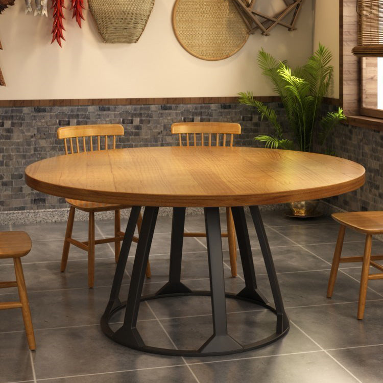 Modern Style Dining Table Solid Wood Round Dinner Table for Home Kitchen
