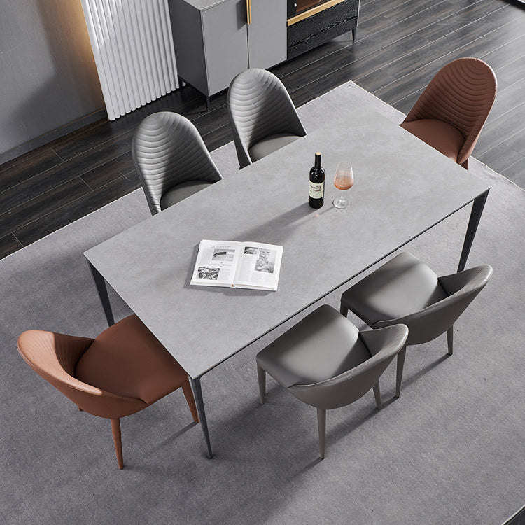 Parsons Matte Finish Dining Chair Designer Style Leather Meeting Room Side Chair