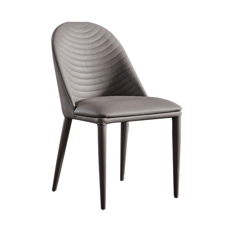 Parsons Matte Finish Dining Chair Designer Style Leather Meeting Room Side Chair