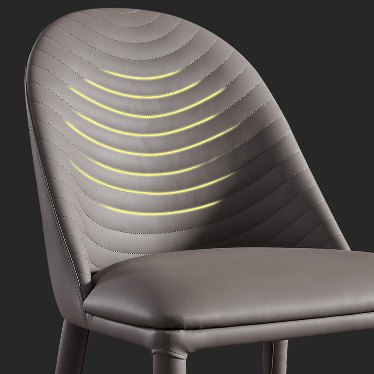 Parsons Matte Finish Dining Chair Designer Style Leather Meeting Room Side Chair