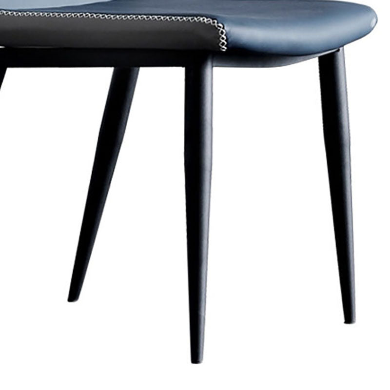 Industrial Style Faux Leather Chairs Wingback Parsons Chair for Home