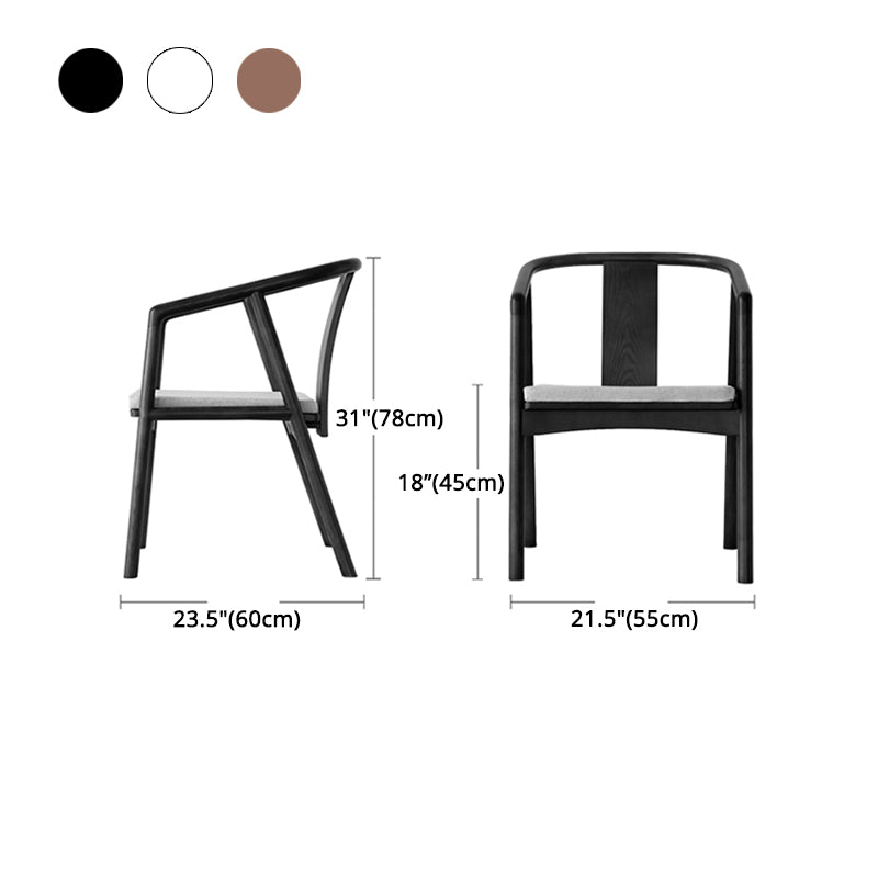 Traditional Style Chairs Dining Arm Chairs with Wooden Legs for Kitchen