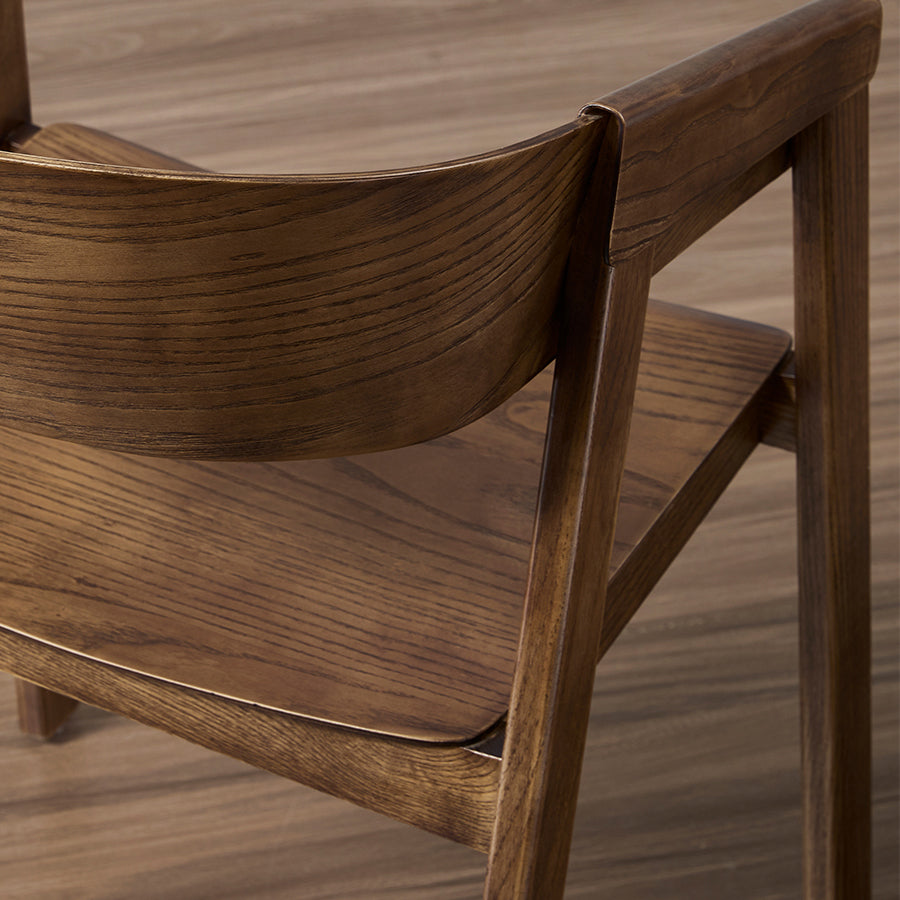 Traditional Open Back Chairs Dining Arm Chair with Wooden Legs for Kitchen