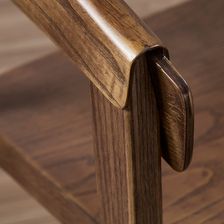 Traditional Open Back Chairs Dining Arm Chair with Wooden Legs for Kitchen