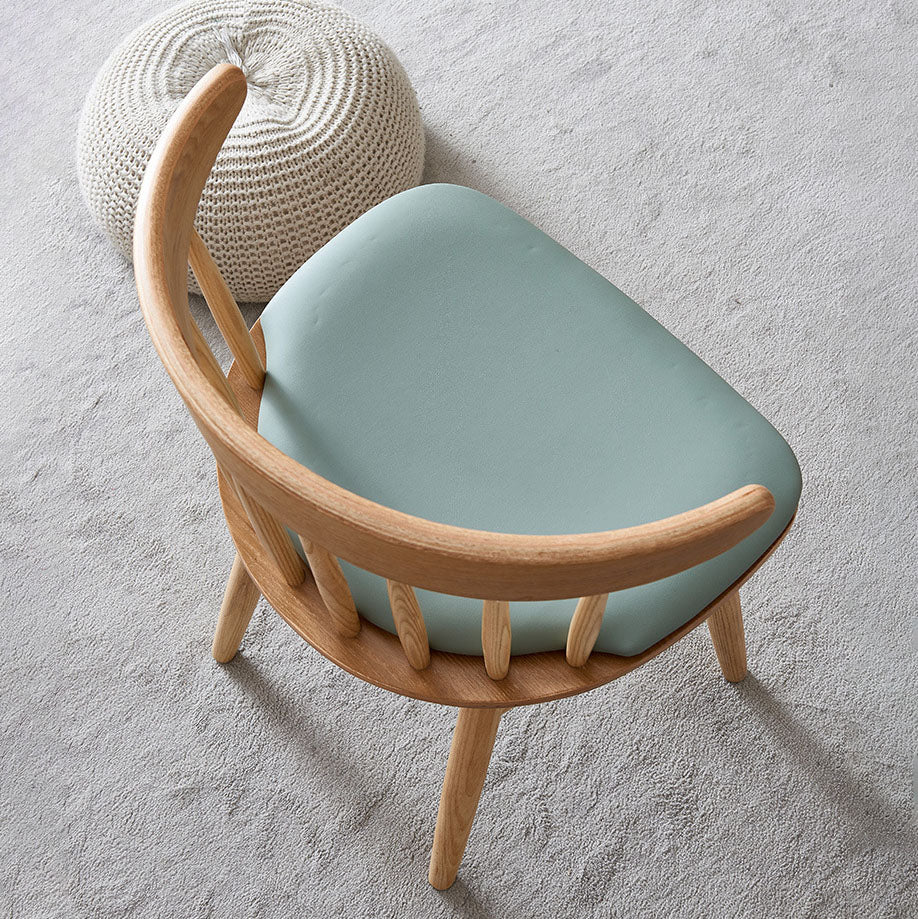 Traditional Windsor Back Chairs Dining Armless Chairs with Wooden Legs for Kitchen