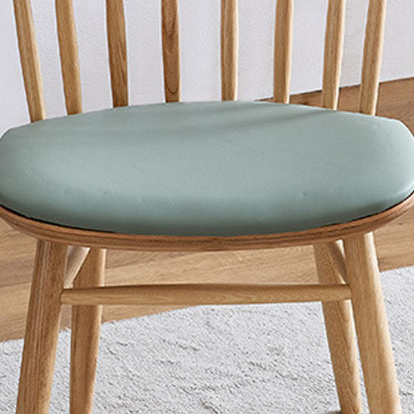 Traditional Windsor Back Chairs Dining Armless Chairs with Wooden Legs for Kitchen