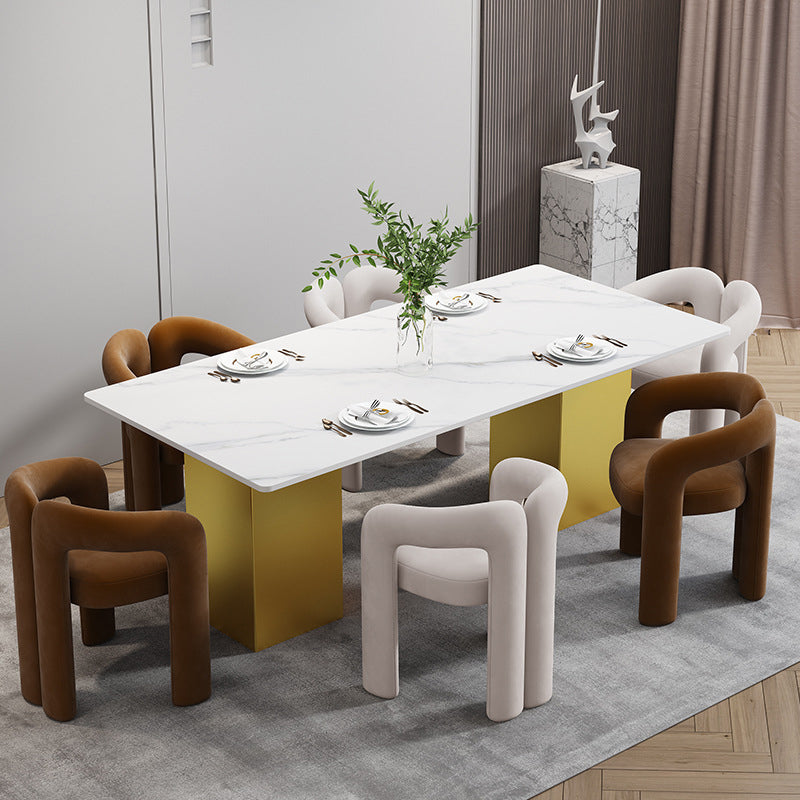 Matte Finish Open Dining Chair Designer Style Home Velvet Arm Chair