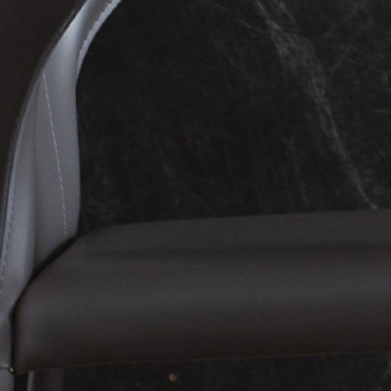 Matte Finish Wingback Dining Chair Designer Style Meeting Room Leather Side Chair