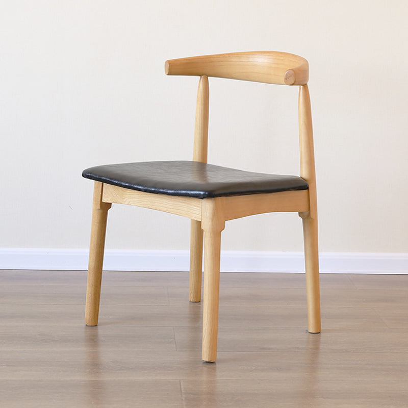 PU Leather Dining Chairs Industrial Design Open Back Dining Side Chair