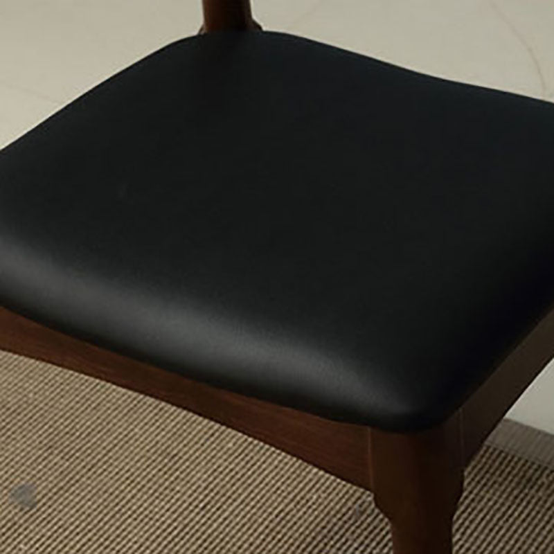 PU Leather Dining Chairs Industrial Design Open Back Dining Side Chair