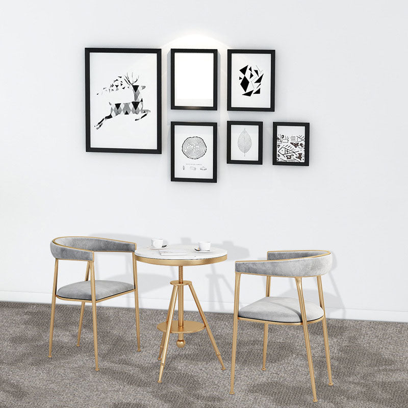 Fabric Dining Chairs Scandinavian Style Open Back Dining Side Chair for Home