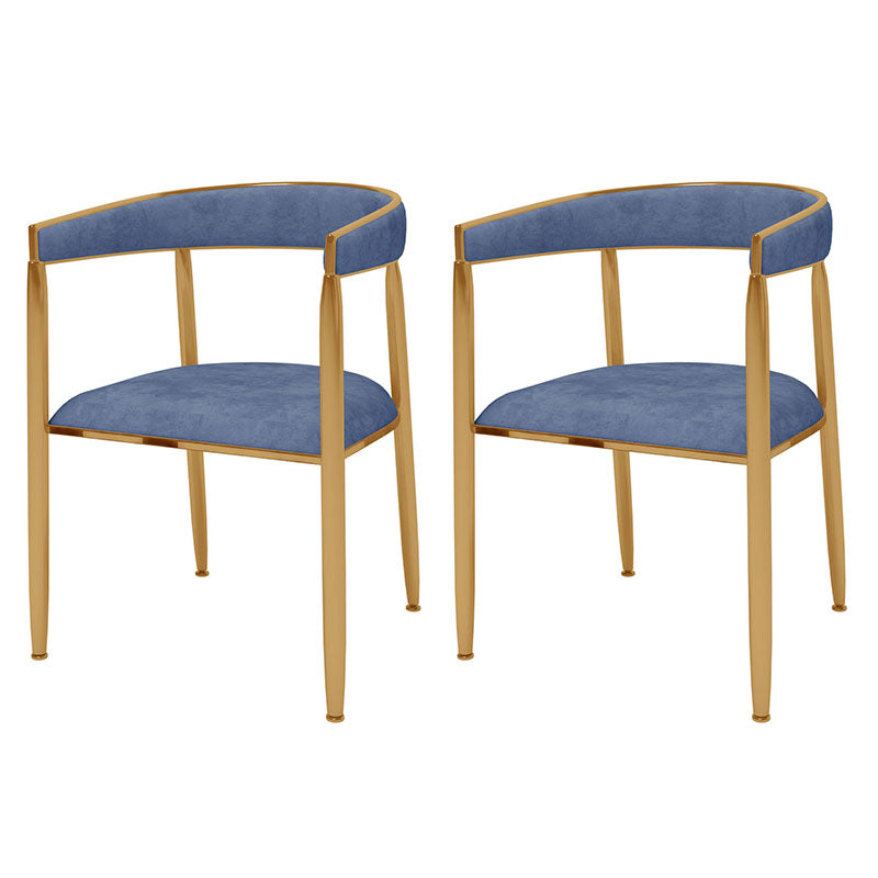 Fabric Dining Chairs Scandinavian Style Open Back Dining Side Chair for Home