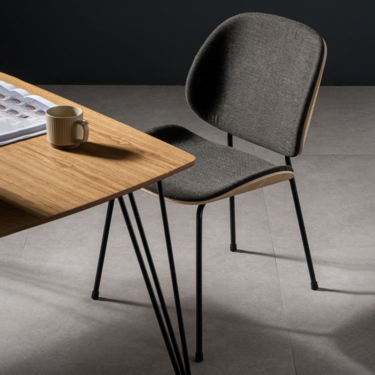 Modern Style Kitchen Chair Dining Armless Chair with Metal Legs