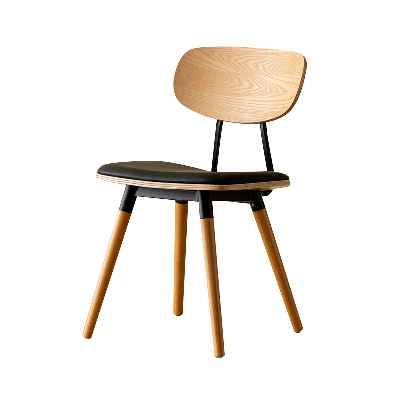 Modern Style Kitchen Chair Dining Armless Chairs with Wooden Legs