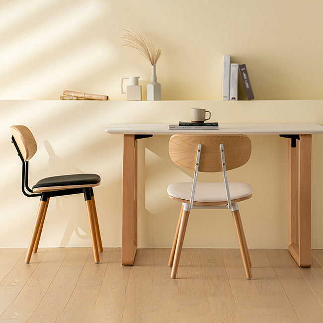 Modern Style Kitchen Chair Dining Armless Chairs with Wooden Legs