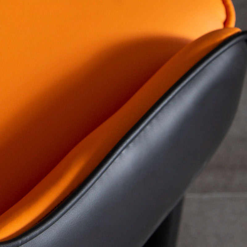 Scandinavian Upholstered Dining Chairs Arm Solid Back Dining Side Chair