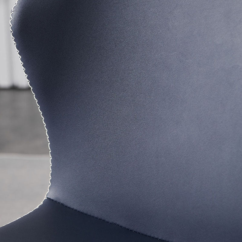 Industrial Style Wingback Armless Chair for Home Faux Leather Dining Chairs