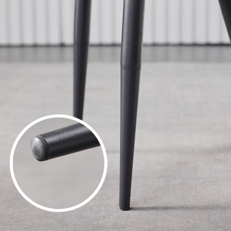 Industrial Style Wingback Armless Chair for Home Faux Leather Dining Chairs