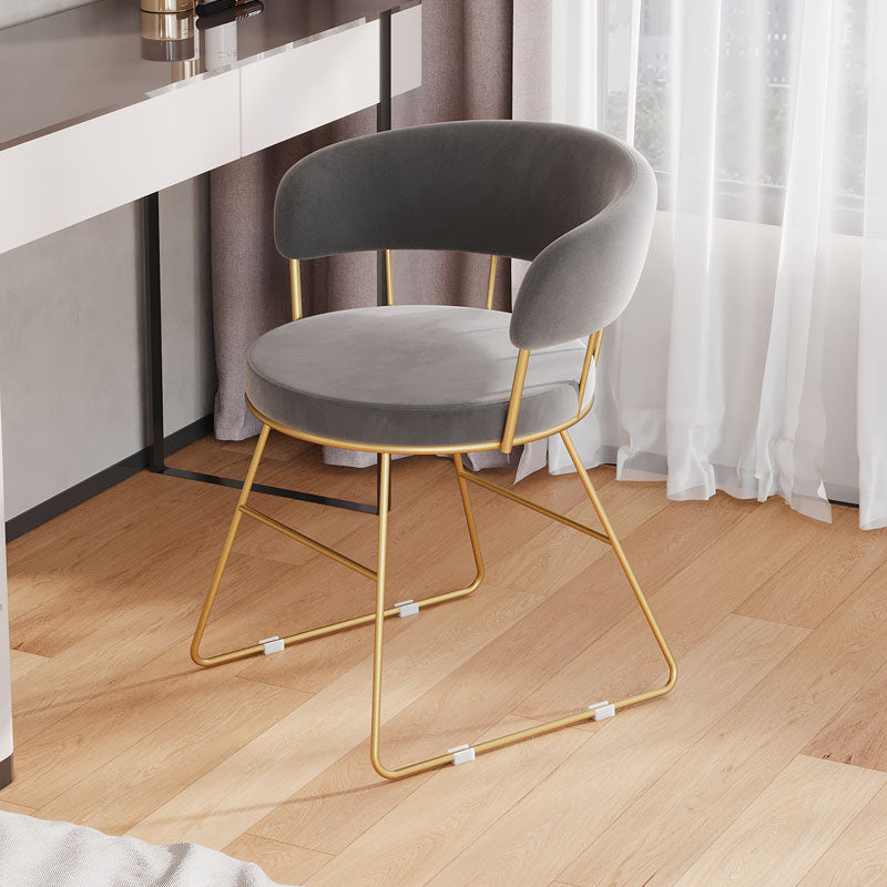 Upholstered Side Chairs Scandinavian Style Open Back Dining Side Chair