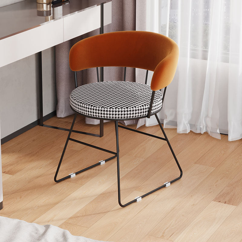 Upholstered Side Chairs Scandinavian Style Open Back Dining Side Chair