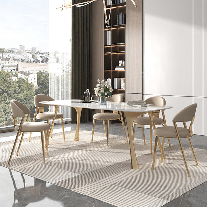 Glam Sintered Stone Dining Set 1/4/5/6/7 Pieces Dining Set for Dining Areas