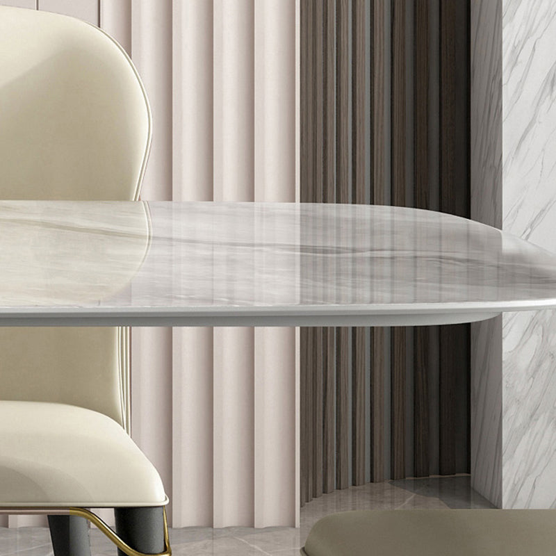 Modern Stone Top Dining Table Set 1/2/5/6 Pieces Rectangle Indoor Dinette Set