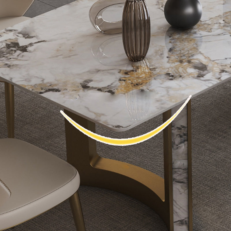 Glam Style Sintered Stone Dining Set Rectangle 1/2/3/5/7 Pieces Dining Set