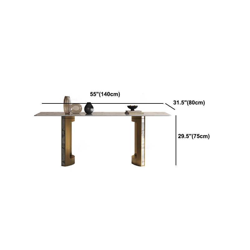 Glam Style Sintered Stone Dining Set Rectangle 1/2/3/5/7 Pieces Dining Set