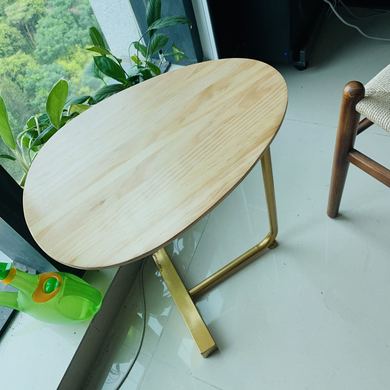 Nordic C End Table Wood Minimalist Side End Table for Living Room
