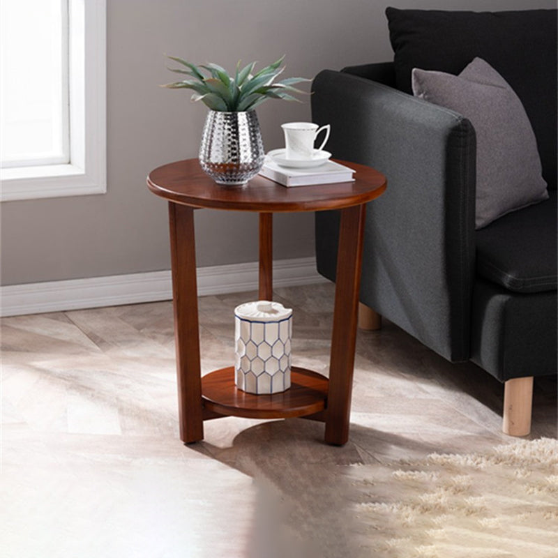 Solid Wood 3 Legs End Table Nordic Minimalist Round Side End Table
