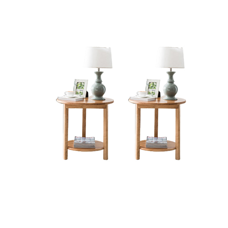 Solid Wood 3 Legs End Table Nordic Minimalist Round Side End Table