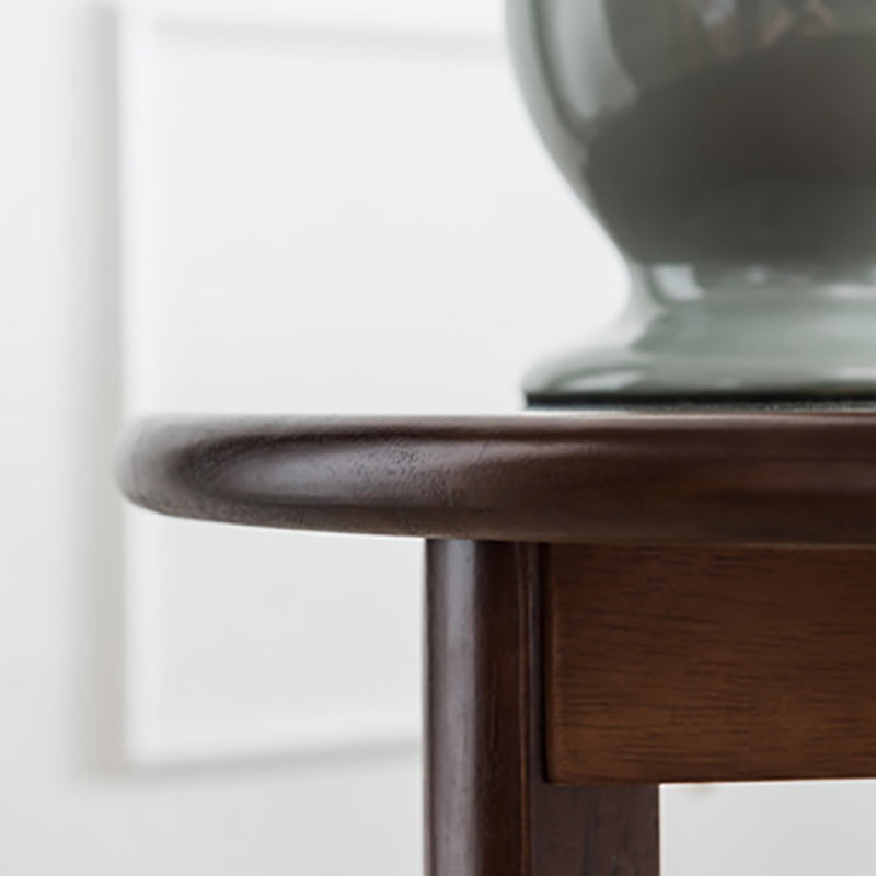 Solid Wood 3 Legs End Table Nordic Minimalist Round Side End Table