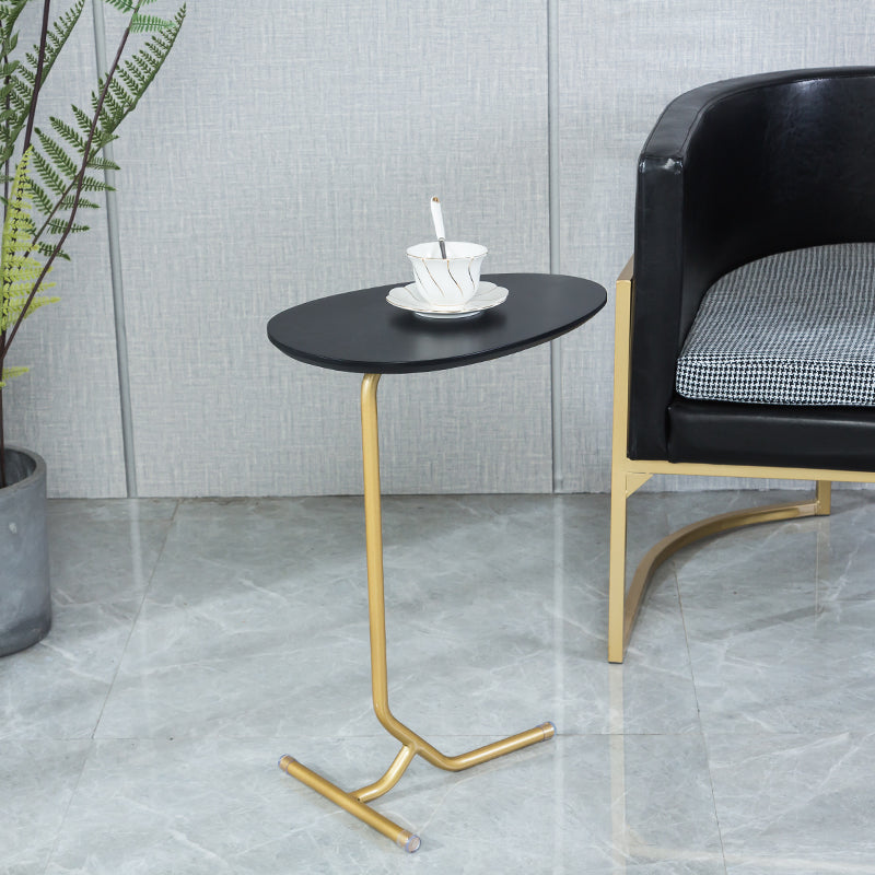 Wood Pedestal Side Table Modern Minimalist End Table for Living Room