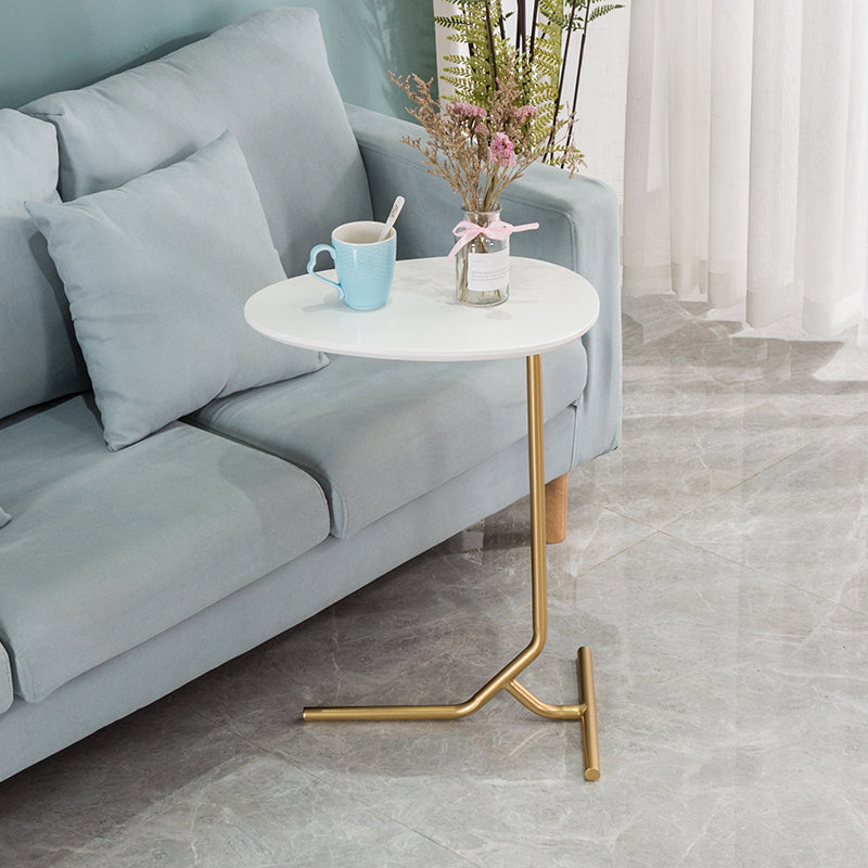 Wood Pedestal Side Table Modern Minimalist End Table for Living Room