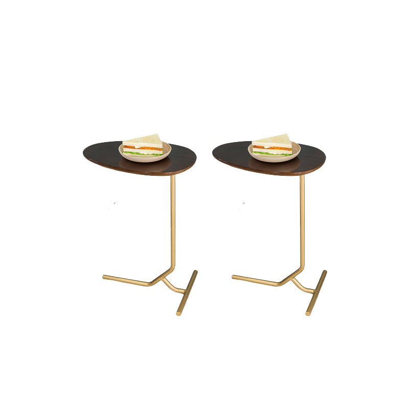 Wood Pedestal Side Table Modern Minimalist End Table for Living Room