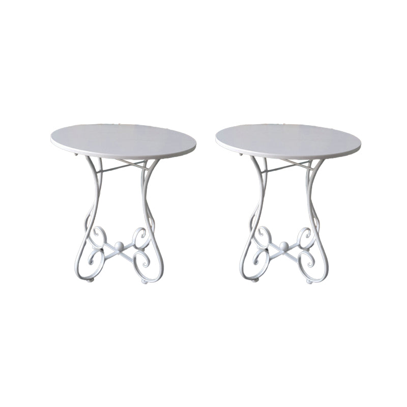 Round Wood X-base Side Table Modern Minimalist End Table for Living Room