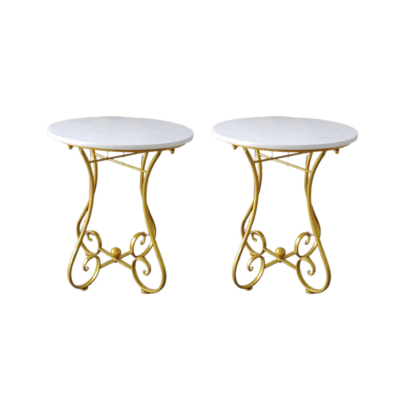 Round Wood X-base Side Table Modern Minimalist End Table for Living Room