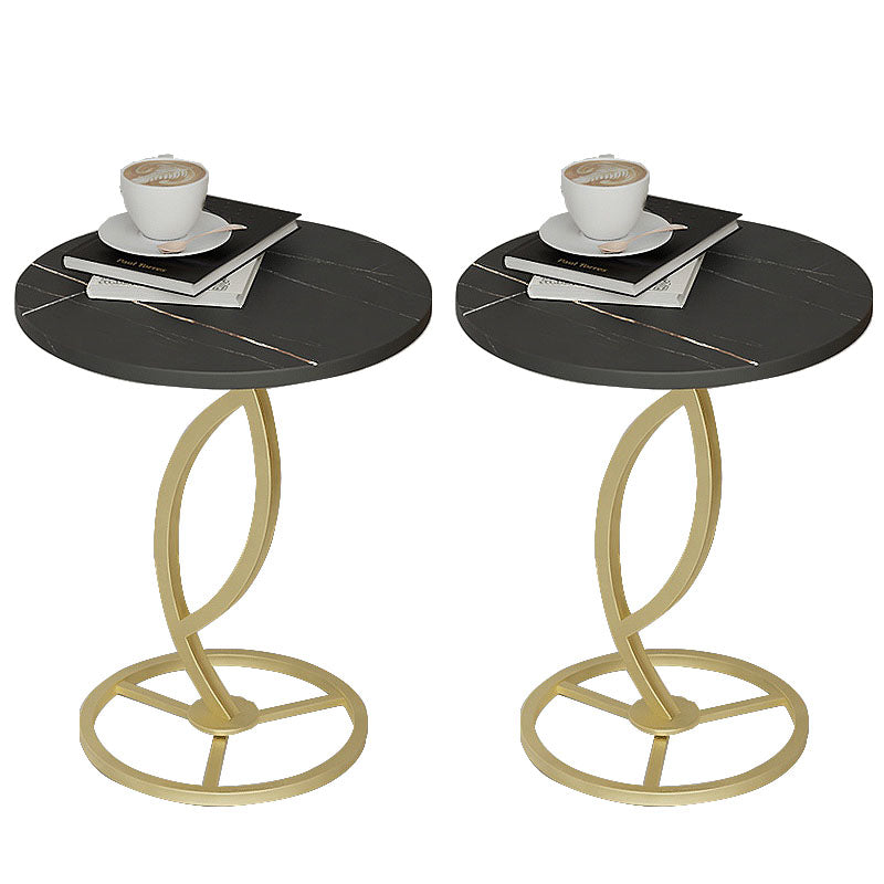 20.8 inch Tall Pedestal End Table Modernist Round Side End Table