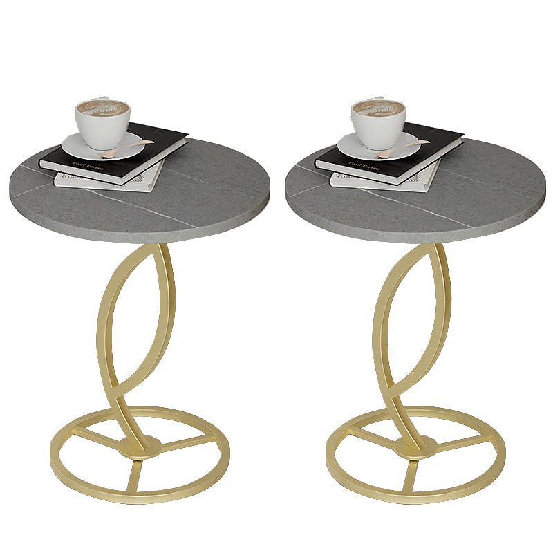 20.8 inch Tall Pedestal End Table Modernist Round Side End Table