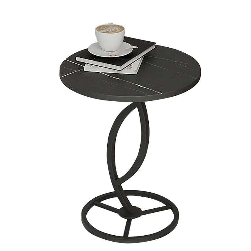 20.8 inch Tall Pedestal End Table Modernist Round Side End Table