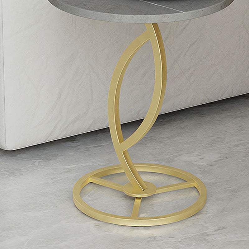 20.8 inch Tall Pedestal End Table Modernist Round Side End Table
