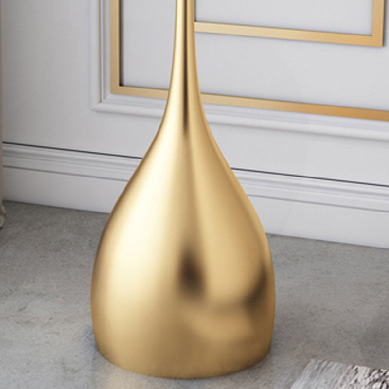 Round Side Table with Metal Pedestal Modernism Tray Top Side Table