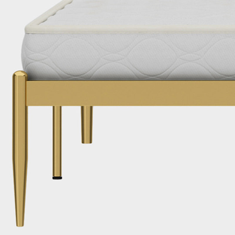 Glam Open-Frame Bed with Iron Rectangle Headboard and Legs Bed
