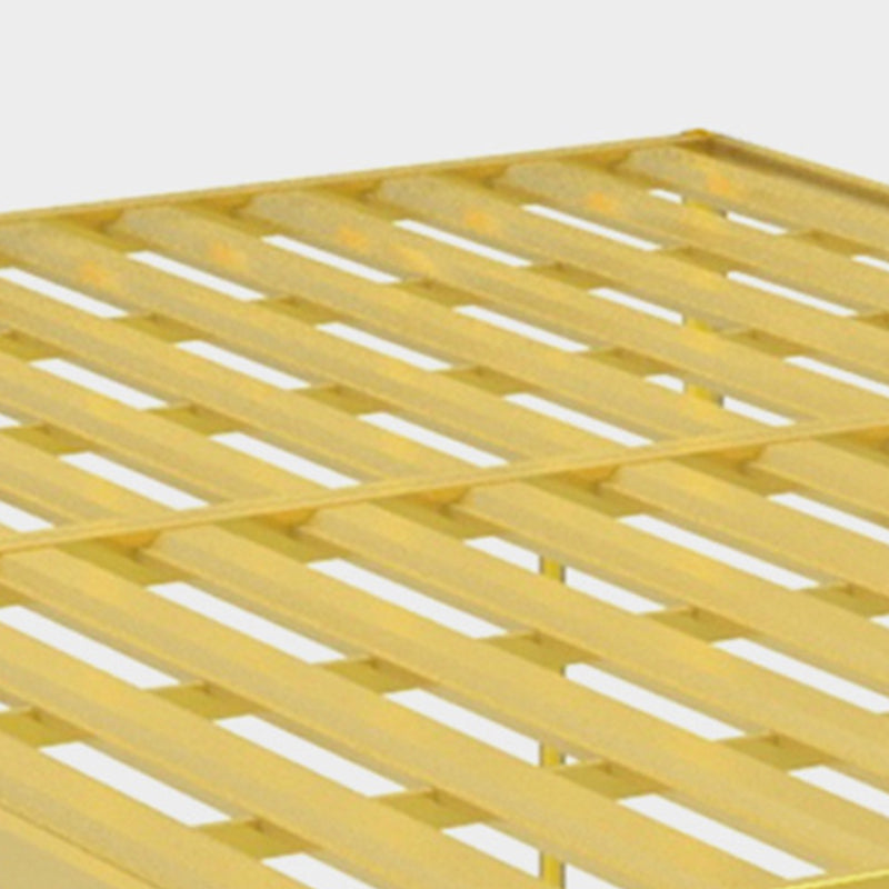 Glam Open-Frame Bed with Iron Rectangle Headboard and Legs Bed